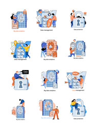 big data analytics platform management vector image