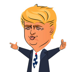 Donald Trump Character Portrait Vector Image
