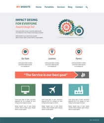 Responsive Website Template vector image