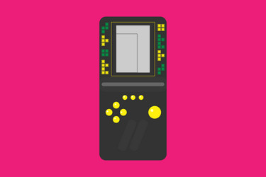 Retro handheld game vector