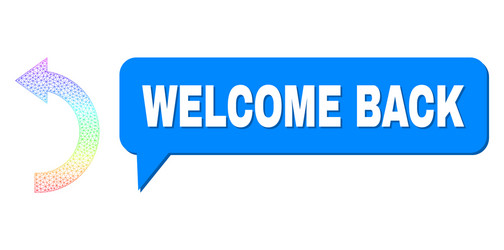 spectral net gradient rotate left icon and welcome vector image