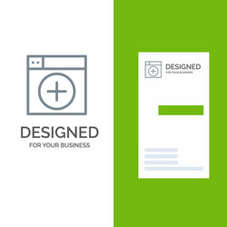 add window new graphics app grey logo design vector image