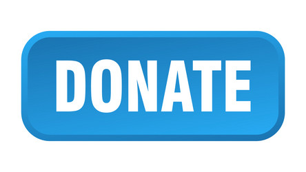 donate button square 3d push vector image