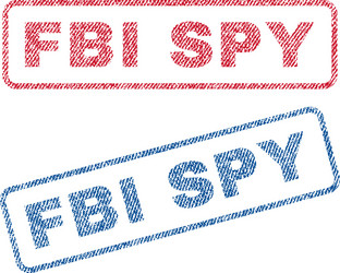 Fbi agent textile stamps Royalty Free Vector Image