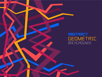 geometric background with random chaotic lines vector image