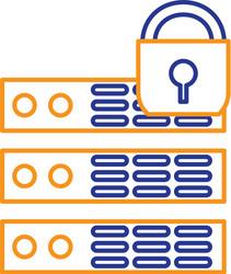 isolated web hosting design vector image
