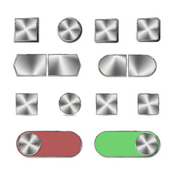 Steel button vector