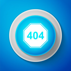 White page with a 404 error icon isolated vector