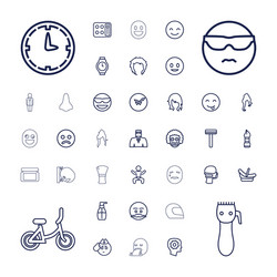 37 face icons vector