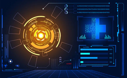abstract technology ui futuristic concept hud vector image