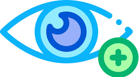 Farsightedness and hyperopia icon Royalty Free Vector Image
