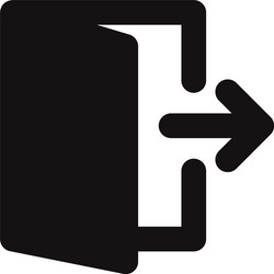 Simple logout and sign out icon Royalty Free Vector Image