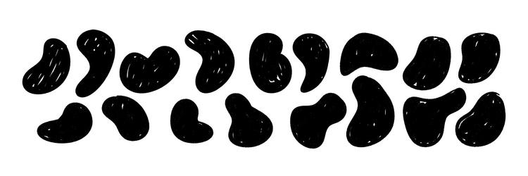 organic irregular blobs with fluid splat shapes vector image