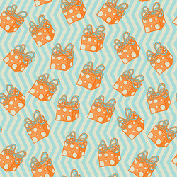 pattern with boxes in dots on zig zag background vector image