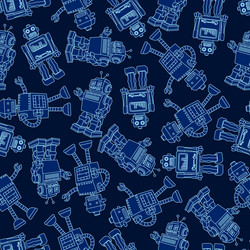 Retro Robot Pattern vector image