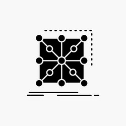 Data framework app cluster complex glyph icon vector