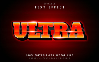 ultra text effect with gradient vector image