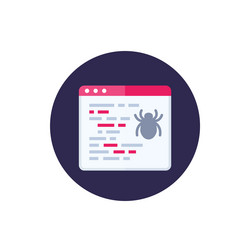 Computer Bug Icon - Error Symbol vector image