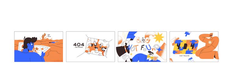 error 404 concept set web page not found alert vector image
