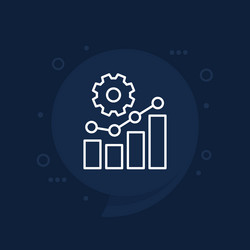 Performance growth line icon vector