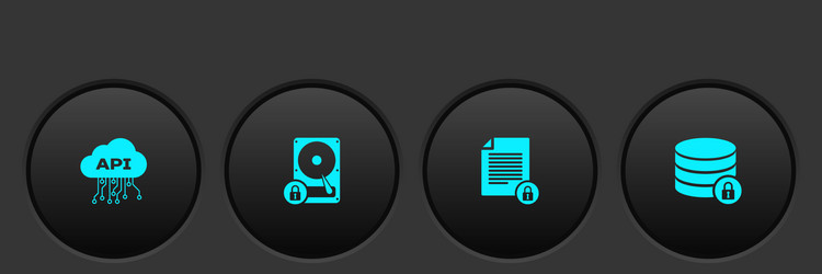 Set cloud api interface hard disk drive and lock vector