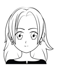 Happy anime woman Royalty Free Vector Image - VectorStock