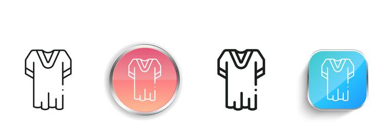 djellaba icon thin linear regular and button vector image