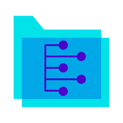 files server database folder document blue icon vector image