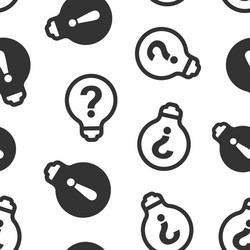 problem solution icon seamless pattern background vector image