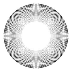 radial halftone pattern vector image
