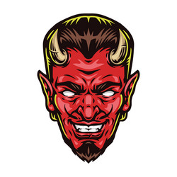 Devil head Royalty Free Vector Image - VectorStock
