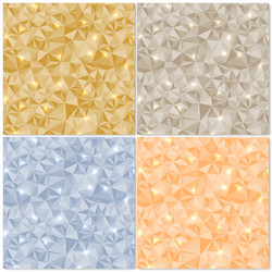 Set polygonal backgrounds vector