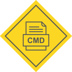 cmd file document icon vector image