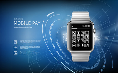 In a realistic style concept e-payments vector