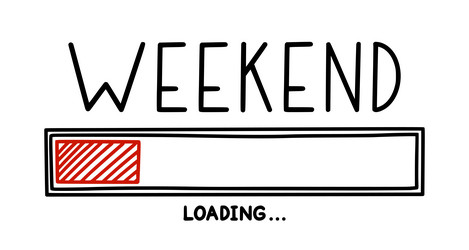 weekend loading bar infographics design element vector image