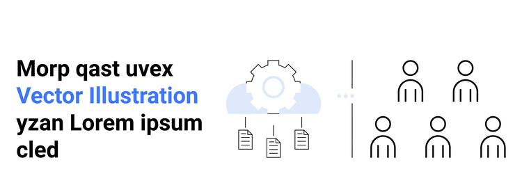 cloud process automation with document sharing vector image