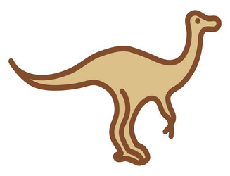 dinosaur with long tail on a white background vector