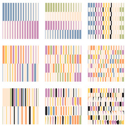 geometric artwork pattern with vertical columns vector image