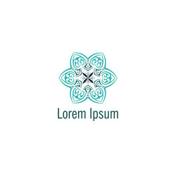 Islamic Floral Logo - Elegant Template Vector Image
