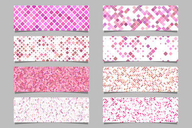 abstract diagonal square pattern banner vector image