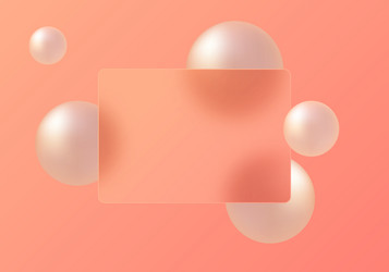 glass morphism landing page with frame vector image