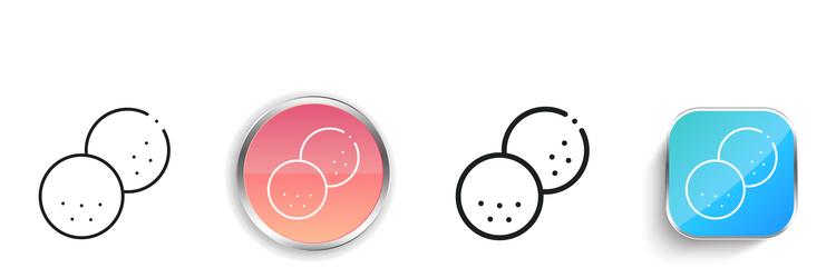 golf ball icon thin linear regular and button vector image