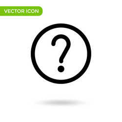 question mark icon minimal and creative vector