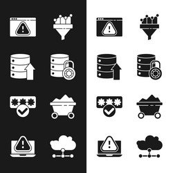 set server security with lock data web vector image