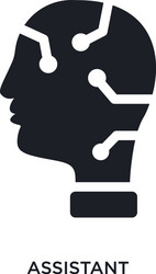 assistant isolated icon simple element from vector image