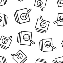 audit document icon seamless pattern background vector image