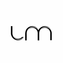 Lm logo letter monogram slash with modern Vector Image