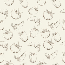 vegetable pattern - beige vector