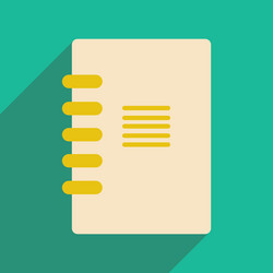 flat with shadow icon and mobile application vector image