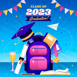gradient class of 2023 vector image